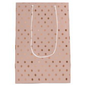 Dusty Blush Roos Gold Modern Holiday Medium Cadeauzakje (Achterkant)