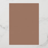 Dusty Blush Taupe Minimalist Script Baby shower Folie Uitnodiging (Achterkant)