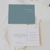 Dusty Boho | Blauw en groen huwelijk Dank u Briefkaart