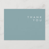 Dusty Boho | Blauw en groen huwelijk Dank u Briefkaart (Voorkant)