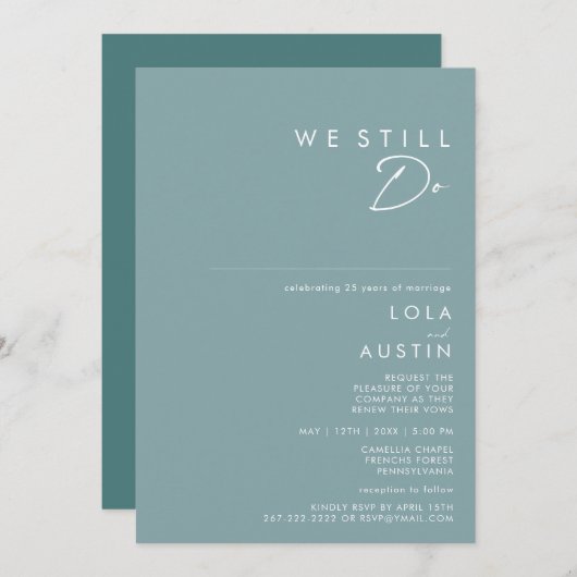 Dusty Boho | Blauw en groen we doen nog steeds een Kaart (Voorkant / Achterkant)