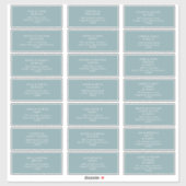 Dusty Boho | Blauwe gastAdresetiketten Sticker (Vel)