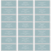 Dusty Boho | Blauwe gastAdresetiketten Sticker (Voorkant)