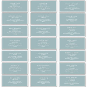 Dusty Boho Blauwe gastAdresetiketten Sticker