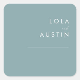 Dusty Boho | Blauwweddenschappen Vierkante Sticker