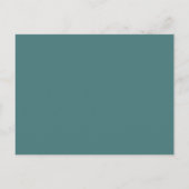 Dusty Boho Blue & Green Reception Hartelijk dank Briefkaart (Achterkant)