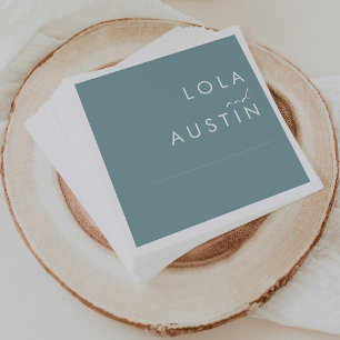 Dusty Boho Blue Wedding Napkins Servet