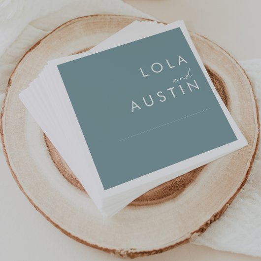 Dusty Boho | Blue Wedding Napkins Servet