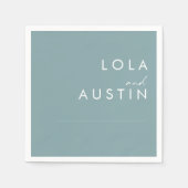 Dusty Boho | Blue Wedding Napkins Servet (Voorkant)