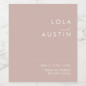 Dusty Boho | Etiket voor Roos-weddenschappen (Enkel label)