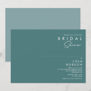 Dusty Boho Groen en blauw Vrijgezellenfeest Kaart