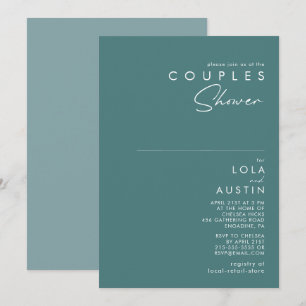 Dusty Boho   Groene en blauwe paar — Shower Kaart