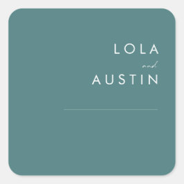 Dusty Boho | Groene weddenschappen Vierkante Sticker