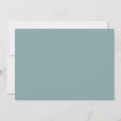 Dusty Boho | Horizontaal groen en blauw Save The Date (Achterkant)