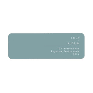 Dusty Boho   Label blauw retouradres