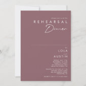 Dusty Boho | Paars en Roos repetitief diner Kaart (Voorkant)