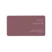 Dusty Boho | Paars RSVP-Adresetiketten Etiket (Voorkant)
