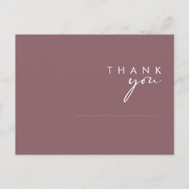 Dusty Boho | Paarse bruiloft Dank u Briefkaart