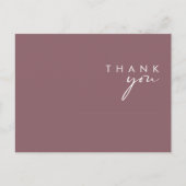 Dusty Boho | Paarse bruiloft Dank u Briefkaart (Voorkant)