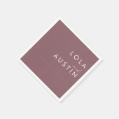 Dusty Boho | Paarse bruiloft Napkins Servet (Hoek)