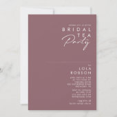Dusty Boho | Paarse en Roos Bridal Tea Party Kaart (Voorkant)