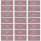 Dusty Boho | Paarse gastAdresetiketten Sticker (Voorkant)