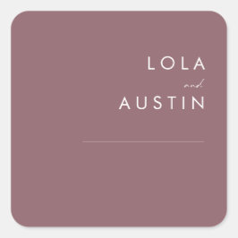 Dusty Boho | Paarse weduwenenvelop Vierkante Sticker