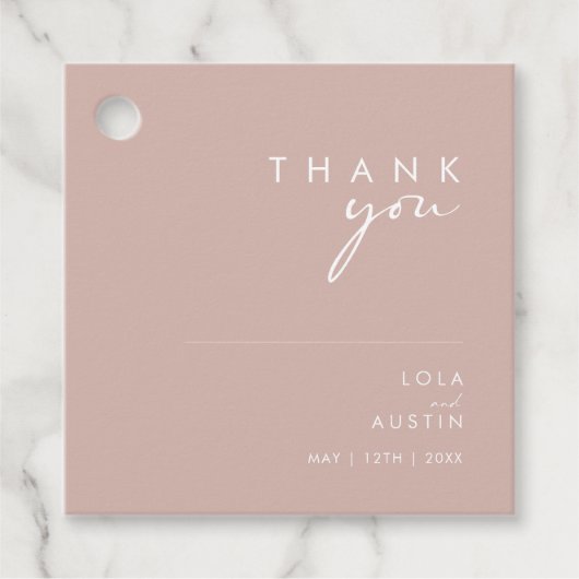 Dusty Boho | Roos en Paars Dank u voor de labels (Voorkant)