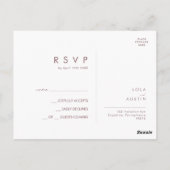 Dusty Boho | Roos- en Paars-weddenschap-RSVP-Brief Briefkaart (Achterkant)