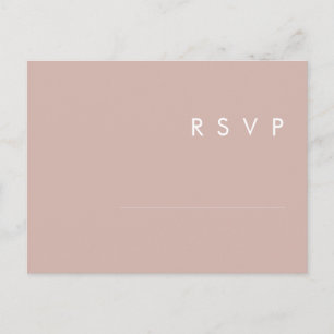 Dusty Boho   Roos- en Paars-weddenschap-RSVP-Brief Briefkaart