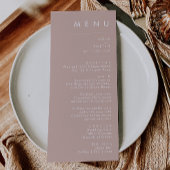 Dusty Boho | Roos- en Paarse-weddenschapsmenu Menu