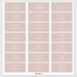 Dusty Boho | Roos gastAdresetiketten Sticker