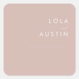 Dusty Boho | Roos-weduwenenvelop Vierkante Sticker