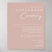 Dusty Boho | Roos zonder stopcontact voor ceremoni Poster (Voorkant)