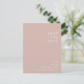 Dusty Boho | Roze en Paarse Save The Date Uitnodiging Briefkaart (Staand voorkant)