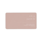 Dusty Boho | RSVP-Adresetiketten met Roos bruiloft Etiket (Voorkant)