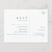 Dusty Boho | RSVP-Briefkaart Groen Song-verzoek Briefkaart (Achterkant)
