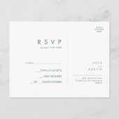 Dusty Boho | RSVP-Briefkaart met groen huwelijk Briefkaart (Achterkant)