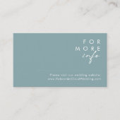 Dusty Boho | Website Kaart blauwe en groene bruilo (Voorkant)