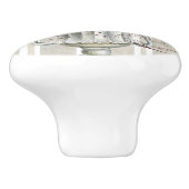 Dusty botanical artwork Stripes and stamps cute Keramische Knop (Zijkant)