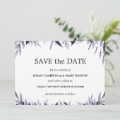 Dusty Botanical Floral Wedding Sla de datum op Save The Date (Staand voorkant)