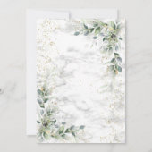 Dusty Botanical Greenery Gold Marble Vrijgezellenf Kaart (Achterkant)
