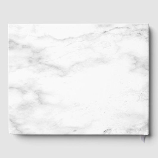 Dusty Botanical Greenery Gold Marble Wedding Gastenboek (Achterkant)