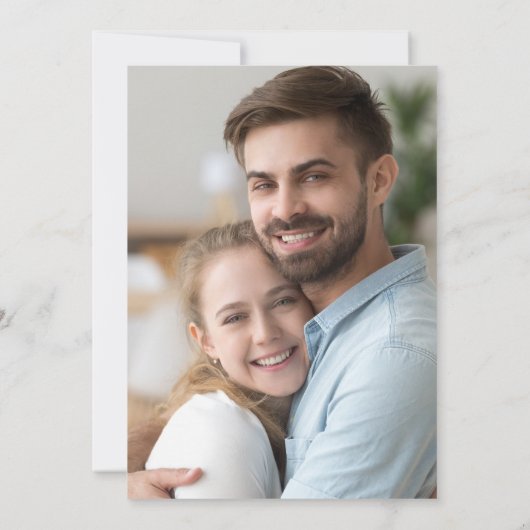 Dusty Botanical Greenery Gold Photo Save the Date (Achterkant)