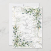 Dusty Botanical Greenery Gold Photo Save the Date (Achterkant)