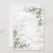 Dusty Botanical Greenery Gold Virtual Shower Kaart (Achterkant)