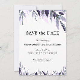 Dusty Botanische Bloemen Bruiloft Save the Date Ka