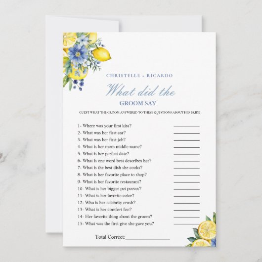 Dusty Bride & bruidegom trivia vrijgezellenfeest s Aankondiging (Voorkant)