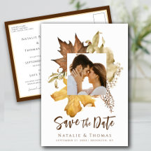 Dusty Brown Autumn verlaat Herfst in liefdeswedden