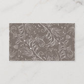 Dusty Brown Elegant Floral Wedding Registry Informatiekaartje (Achterkant)